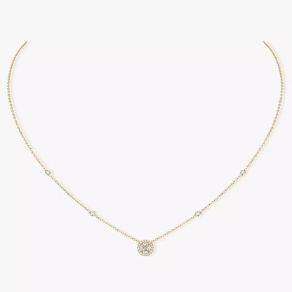 [Am Jewelry]Diamond Necklace 0,20ct Brilliant Shape Joy