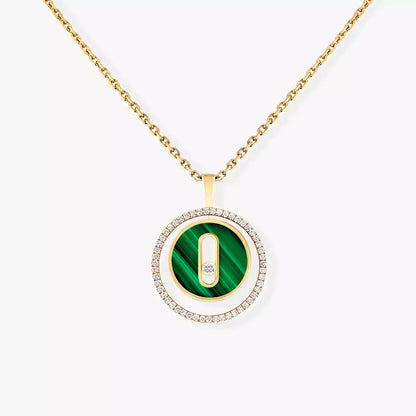[Am Jewelry]Lucky Move Diamond Necklace in Rose Gold and White Mother-of-Pearl