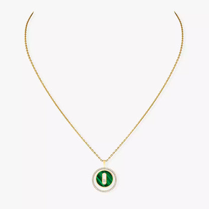 [Am Jewelry]Lucky Move Diamond Necklace in Rose Gold and White Mother-of-Pearl