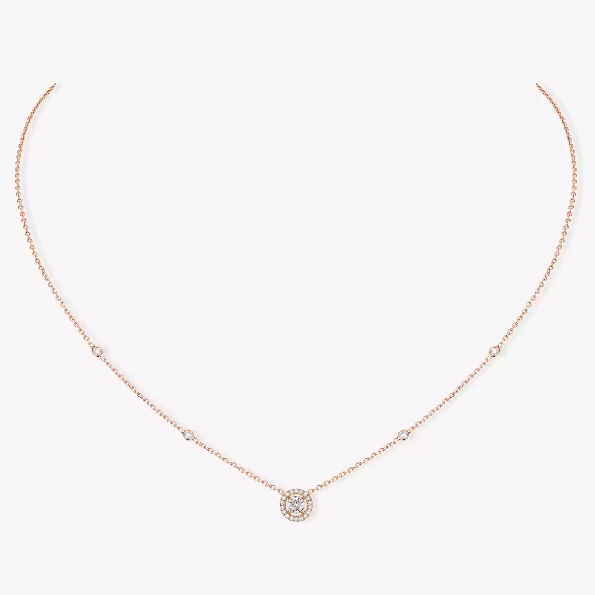 [Am Jewelry]Diamond Necklace 0,20ct Brilliant Shape Joy