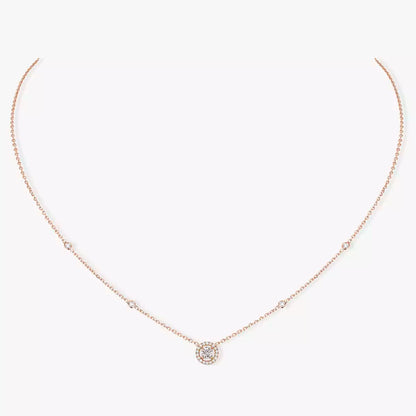 [Am Jewelry]Diamond Necklace 0,20ct Brilliant Shape Joy