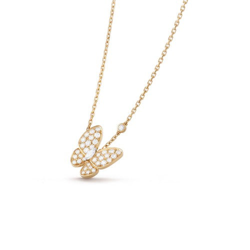 [Am jewelry]BUTTERFLY DIAMOND NECKLACE
