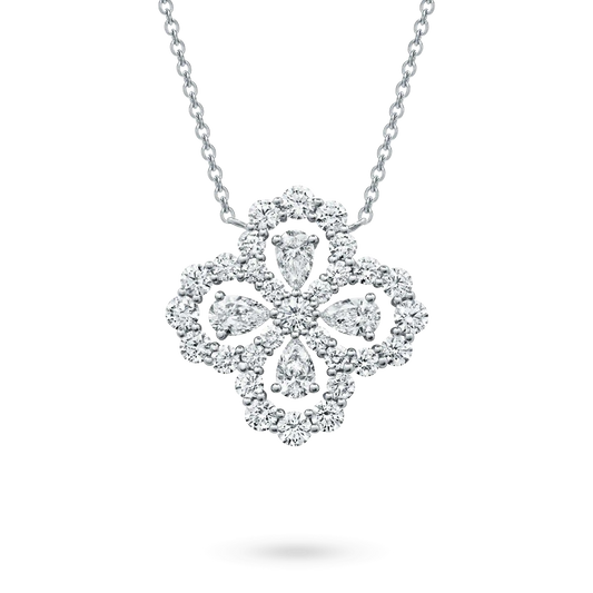 [Am jewelry]LOOP NECKLACE FULL MOTIF DIAMOND 16MM MULTIPLE COLORS