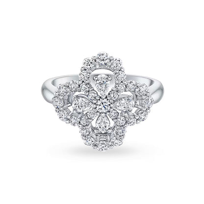 [Am jewelry]LOOP RING FULL MOTIF DIAMOND 16MM SILVE
