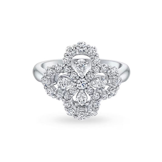 [Am jewelry]LOOP RING FULL MOTIF DIAMOND 16MM SILVE