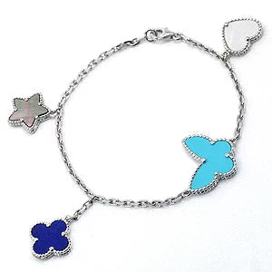 [Am jewelry]LUCKY SPRING SILVER BRACELET 4 MOTIF