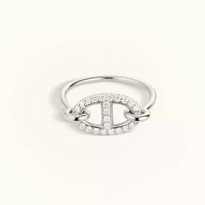 [Am jewelry]RONDE SMALL SILVER DIAMOND RING