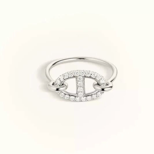 [Am jewelry]RONDE SMALL SILVER DIAMOND RING