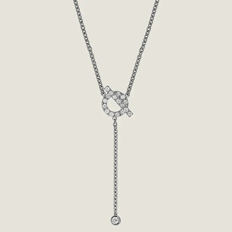 [Am jewelry]FINESSE SILVER DIAMOND NECKLACE