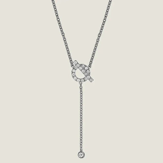 [Am jewelry]FINESSE SILVER DIAMOND NECKLACE