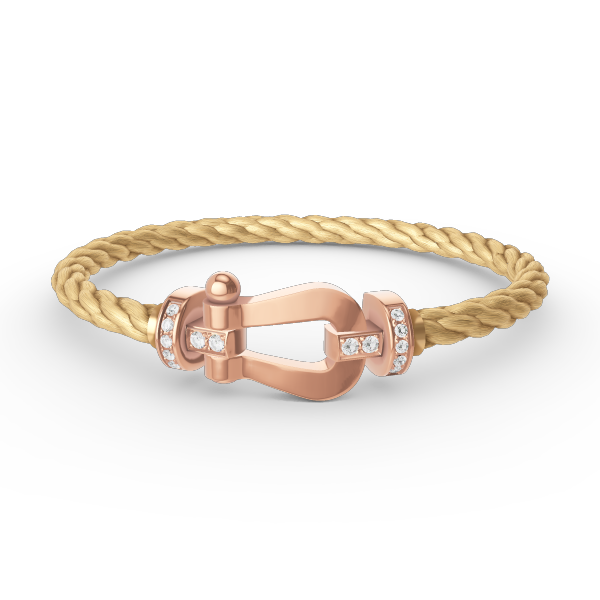 [Am jewelry]FORCE LARGE HORSESHOE HALF DIAMOND BRACELET ROSE GOLD