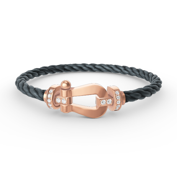 [Am jewelry]FORCE LARGE HORSESHOE HALF DIAMOND BRACELET ROSE GOLD