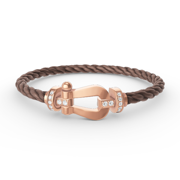 [Am jewelry]FORCE LARGE HORSESHOE HALF DIAMOND BRACELET ROSE GOLD