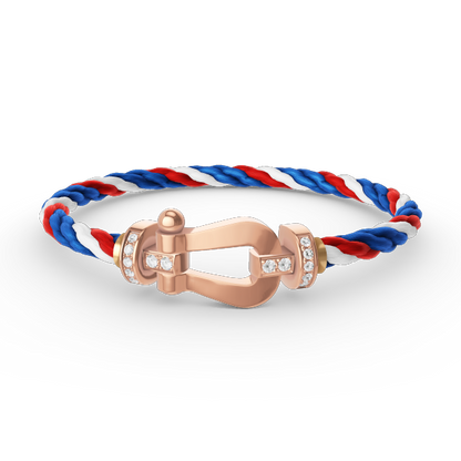 [Am jewelry]FORCE LARGE HORSESHOE HALF DIAMOND BRACELET ROSE GOLD
