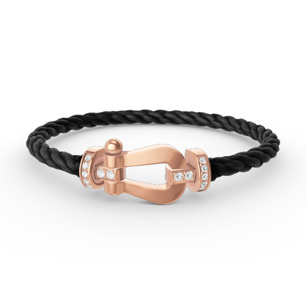 [Am jewelry]FORCE LARGE HORSESHOE HALF DIAMOND BRACELET ROSE GOLD