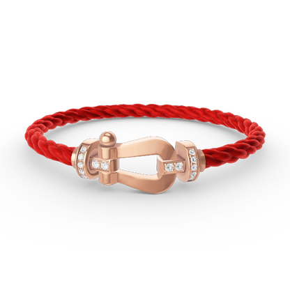 [Am jewelry]FORCE LARGE HORSESHOE HALF DIAMOND BRACELET ROSE GOLD
