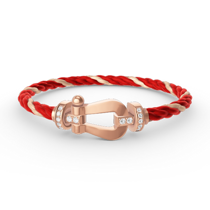 [Am jewelry]FORCE LARGE HORSESHOE HALF DIAMOND BRACELET ROSE GOLD