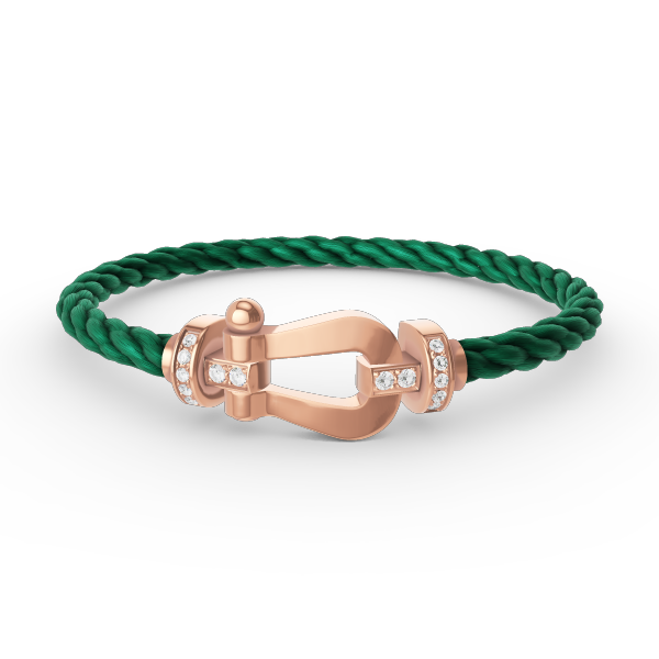 [Am jewelry]FORCE LARGE HORSESHOE HALF DIAMOND BRACELET ROSE GOLD