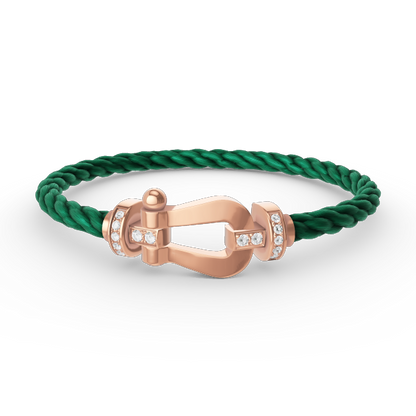 [Am jewelry]FORCE LARGE HORSESHOE HALF DIAMOND BRACELET ROSE GOLD