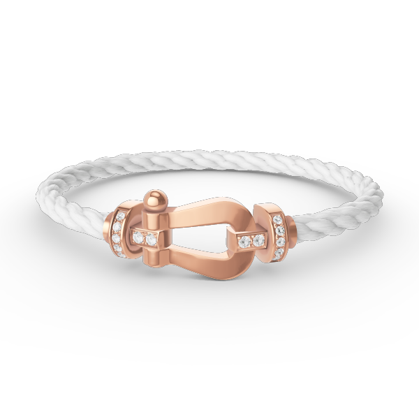 [Am jewelry]FORCE LARGE HORSESHOE HALF DIAMOND BRACELET ROSE GOLD
