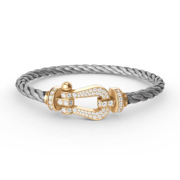 [Am jewelry]FORCE LARGE HORSESHOE FULL DIAMOND BRACELET GOLD