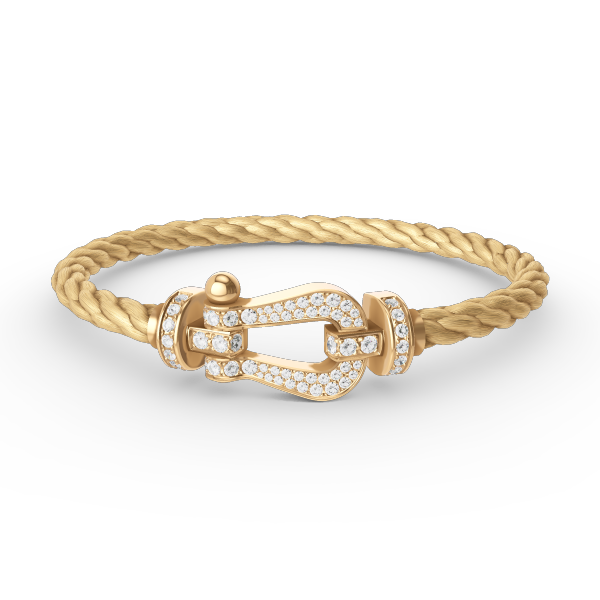 [Am jewelry]FORCE LARGE HORSESHOE FULL DIAMOND BRACELET GOLD