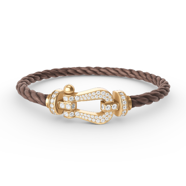 [Am jewelry]FORCE LARGE HORSESHOE FULL DIAMOND BRACELET GOLD