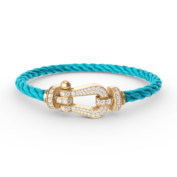[Am jewelry]FORCE LARGE HORSESHOE FULL DIAMOND BRACELET GOLD