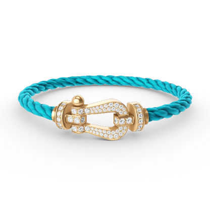 [Am jewelry]FORCE LARGE HORSESHOE FULL DIAMOND BRACELET GOLD
