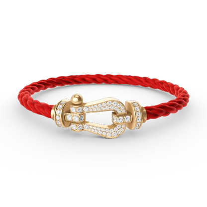 [Am jewelry]FORCE LARGE HORSESHOE FULL DIAMOND BRACELET GOLD