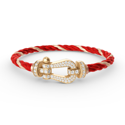 [Am jewelry]FORCE LARGE HORSESHOE FULL DIAMOND BRACELET GOLD