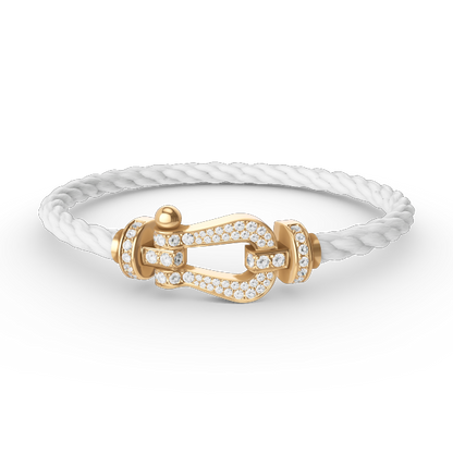 [Am jewelry]FORCE LARGE HORSESHOE FULL DIAMOND BRACELET GOLD