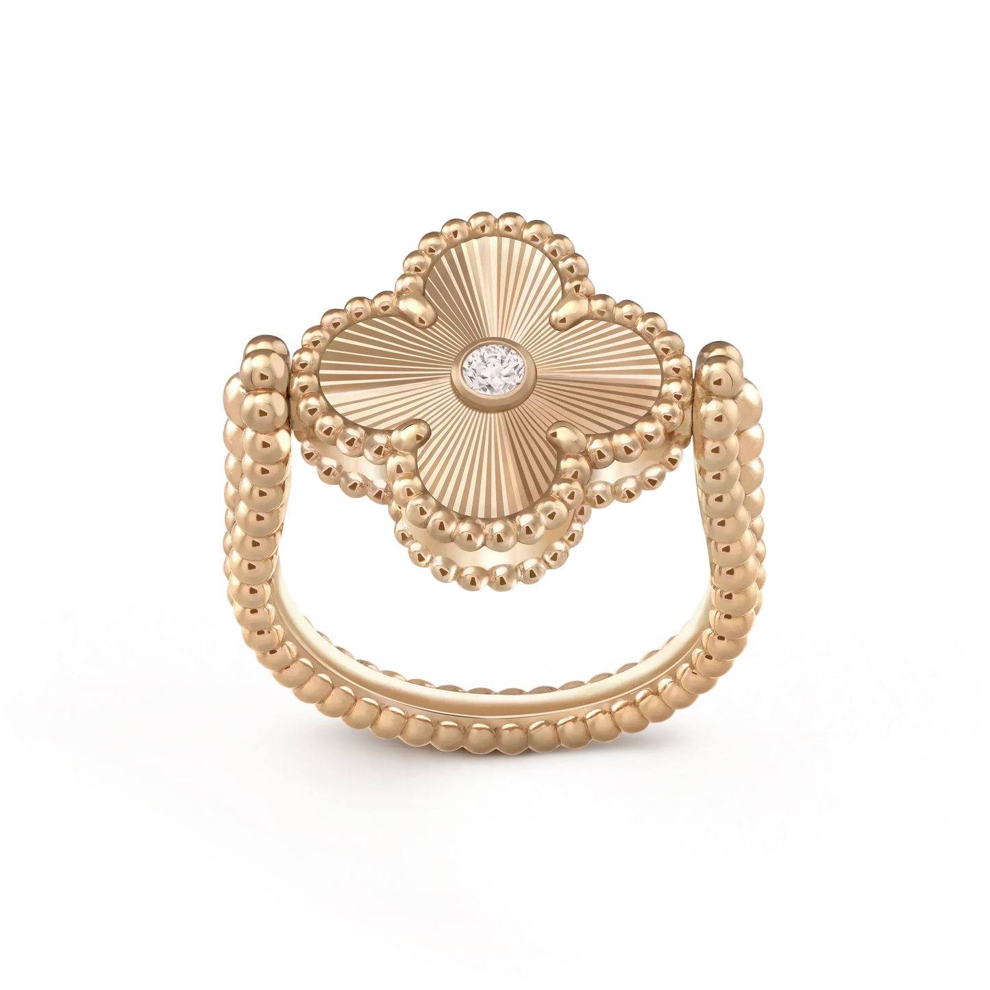 [Am jewelry]CLOVER RIVERSIBLE PINK GOLD RING