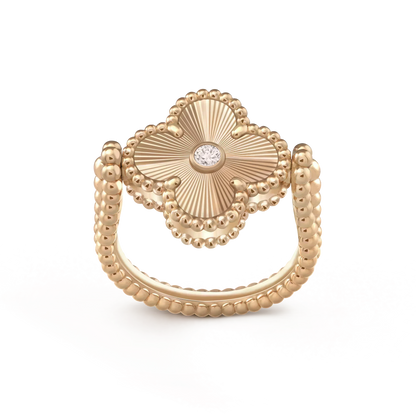[Am jewelry]CLOVER RIVERSIBLE ROSE GOLD RING