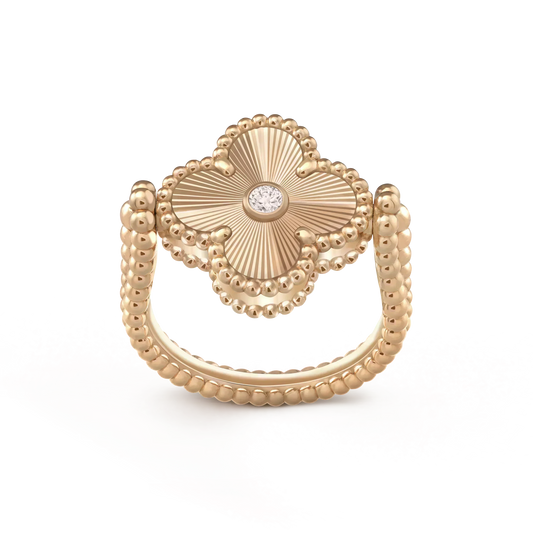 [Am jewelry]CLOVER RIVERSIBLE ROSE GOLD RING