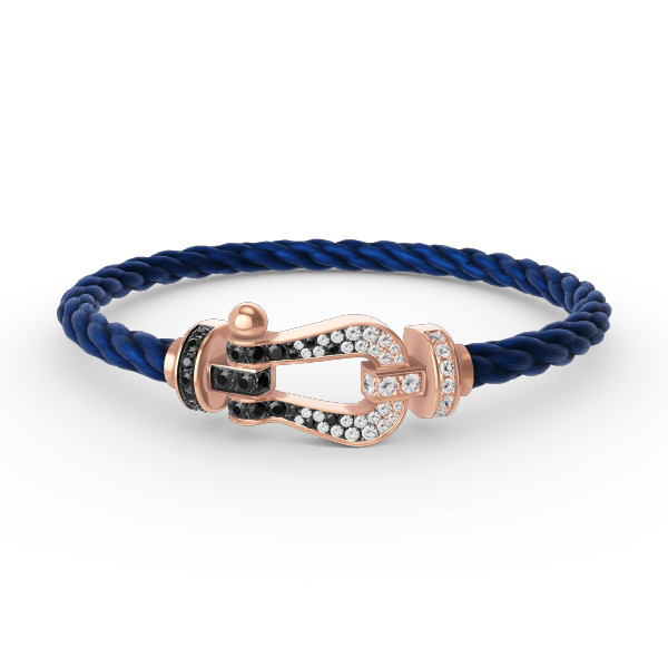 [Am jewelry]FORCE LARGE HORSESHOE BLACK WHITE DIAMOND BRACELET ROSE GOLD