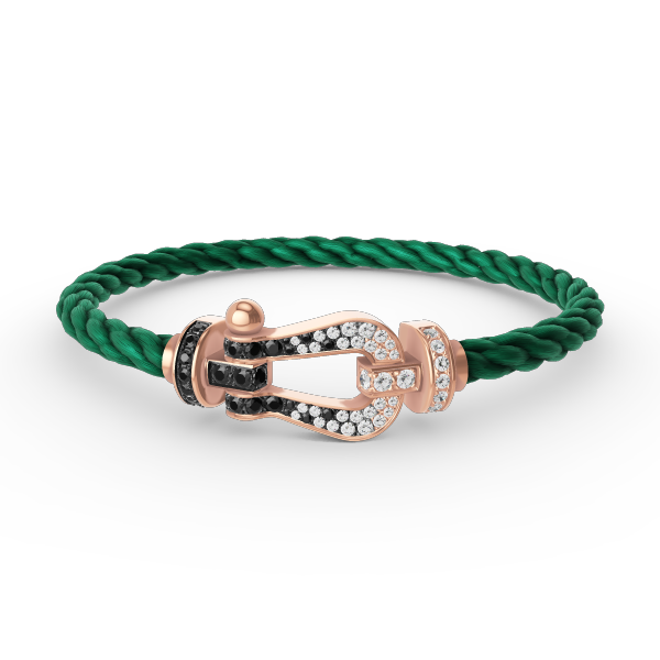 [Am jewelry]FORCE LARGE HORSESHOE BLACK WHITE DIAMOND BRACELET ROSE GOLD