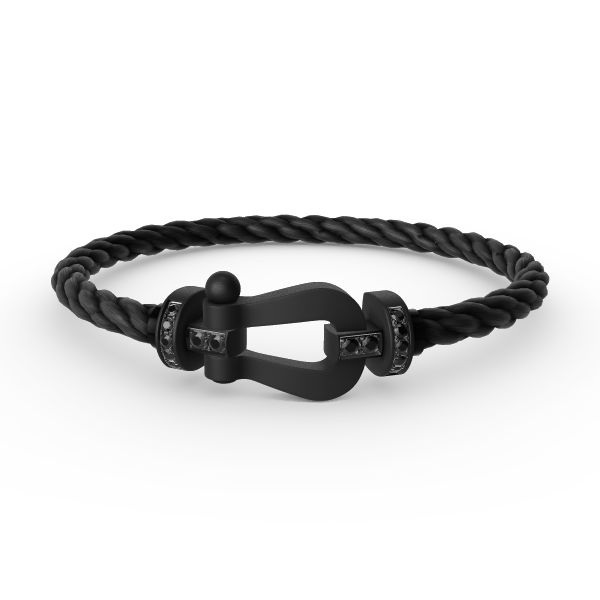 [Am jewelry]FORCE LARGE SERIES HORSESHOE BLACK SAMURAI BRACELET