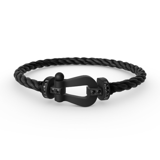 [Am jewelry]FORCE LARGE SERIES HORSESHOE BLACK SAMURAI BRACELET