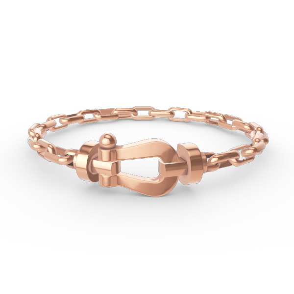 [Am jewelry]FORCE LARGE HORSESHOE CLASP  METAL BRACELET