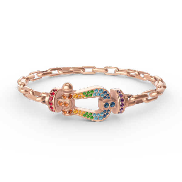 [Am jewelry]FORCE LARGE HORSESHOE CLASP  METAL BRACELET