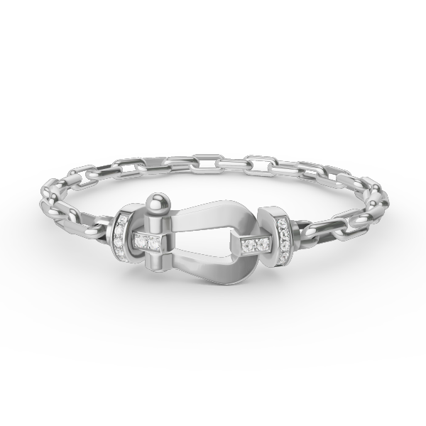 [Am jewelry]FORCE LARGE HORSESHOE CLASP  METAL BRACELET