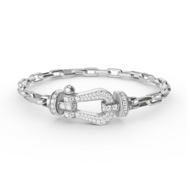 [Am jewelry]FORCE LARGE HORSESHOE CLASP  METAL BRACELET