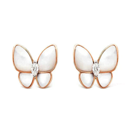 [Am jewelry]BUTTERFLY MOP DIAMOND EARRINGS