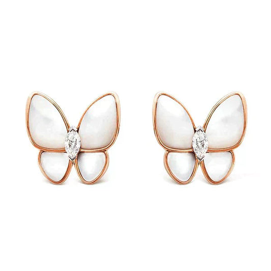 [Am jewelry]BUTTERFLY MOP DIAMOND EARRINGS