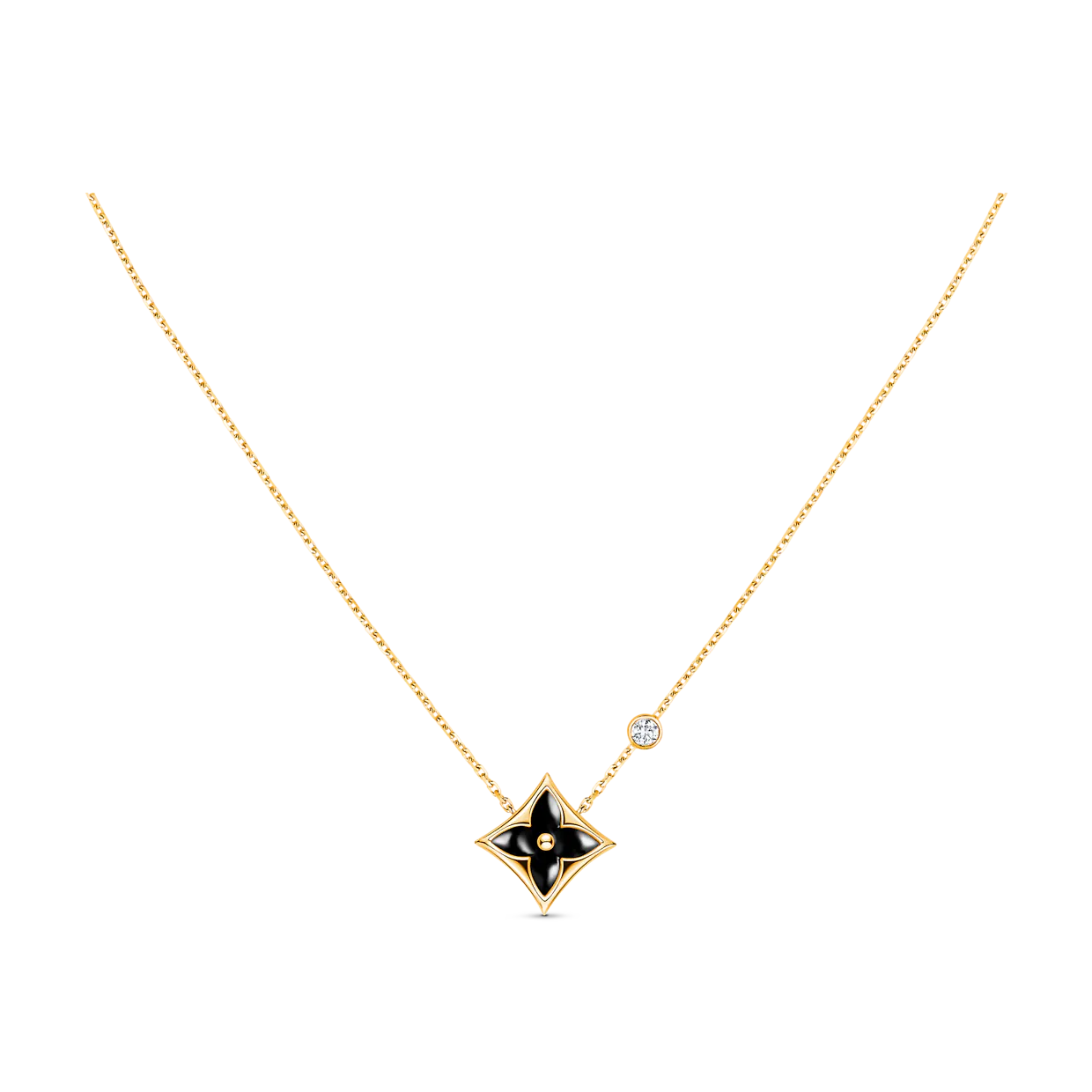 [Am jewelry]STAR BLACK MOP NECKLACE
