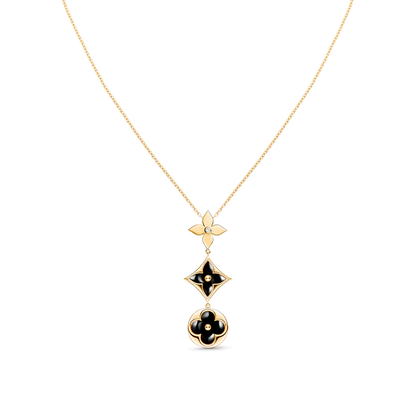 [Am jewelry]STAR AND SUN ONYX PINK GOLD NECKLACE