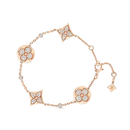 [Am jewelry]STAR AND SUN 4 MOTIFS GOLD DIAMONDS BRACELET