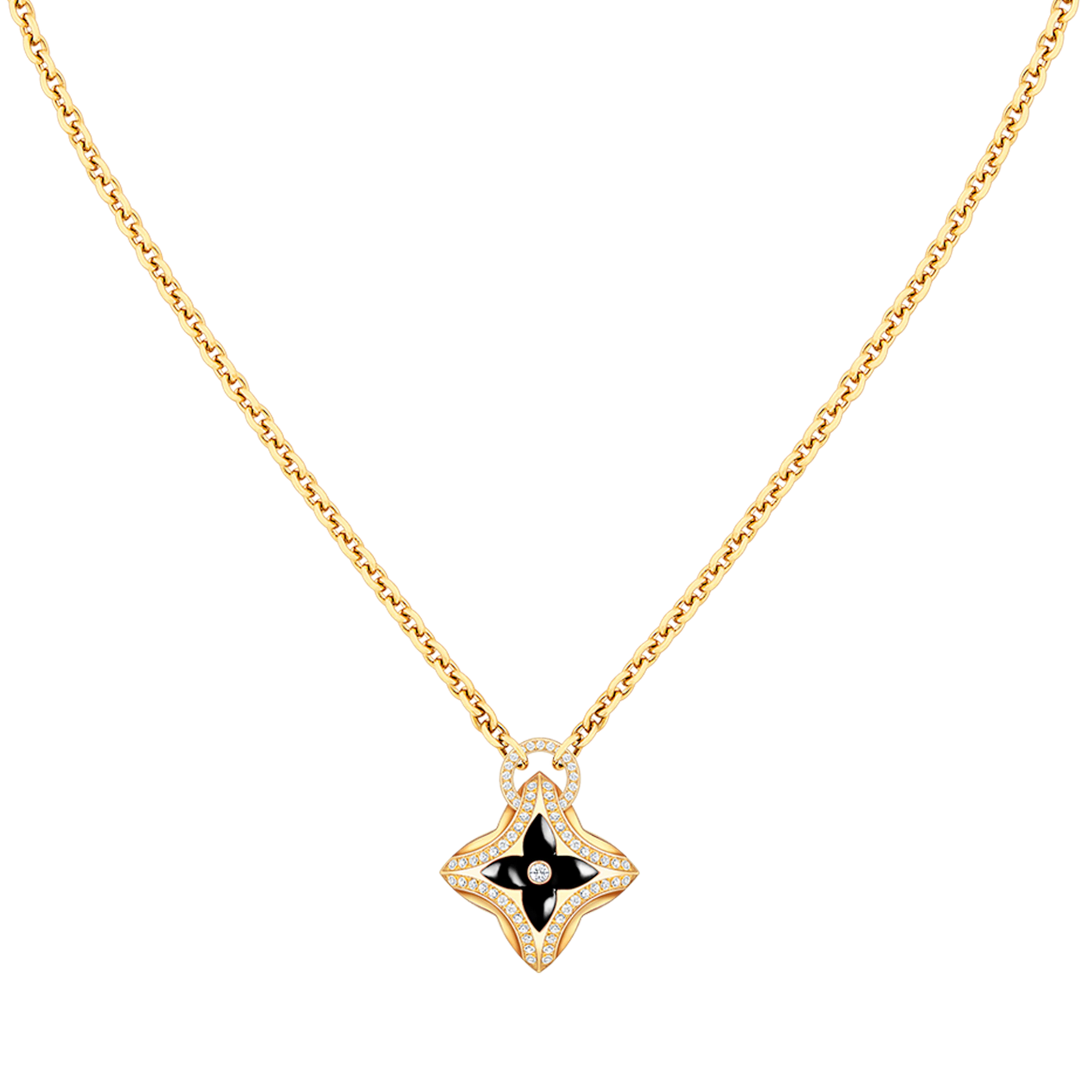 [Am jewelry]STAR PEDANT PINK GOLD DIAMOND NECKLACE