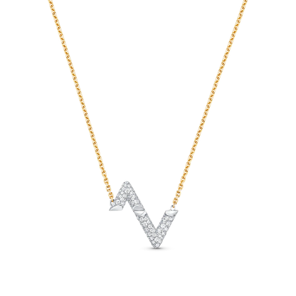 [Am jewelry]VOLT SILVER DIAMOND PEDANT NECKLACE